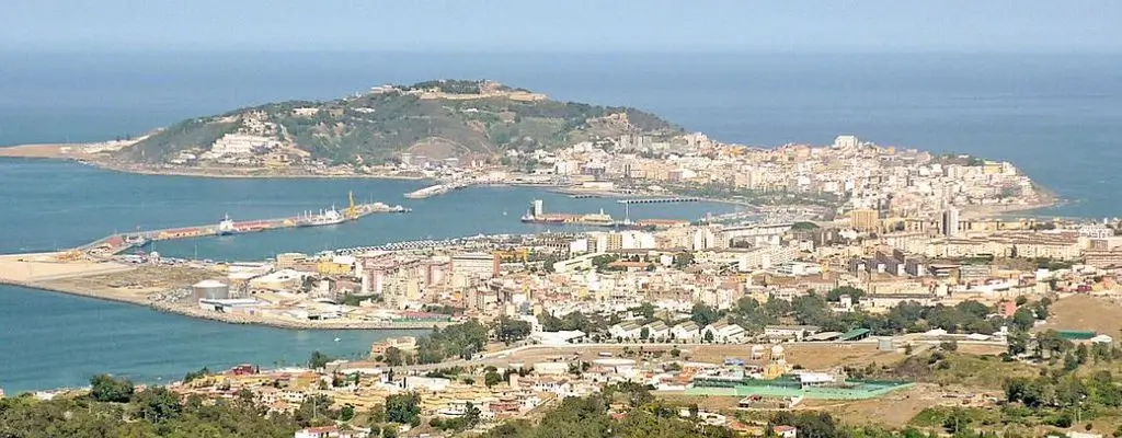 Una vista icónica de Ceuta