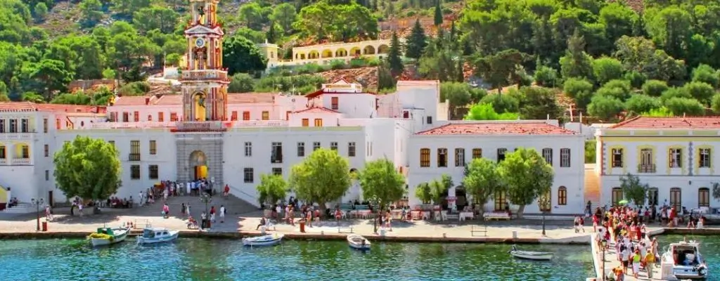 An iconic view of Panormitis (Symi)